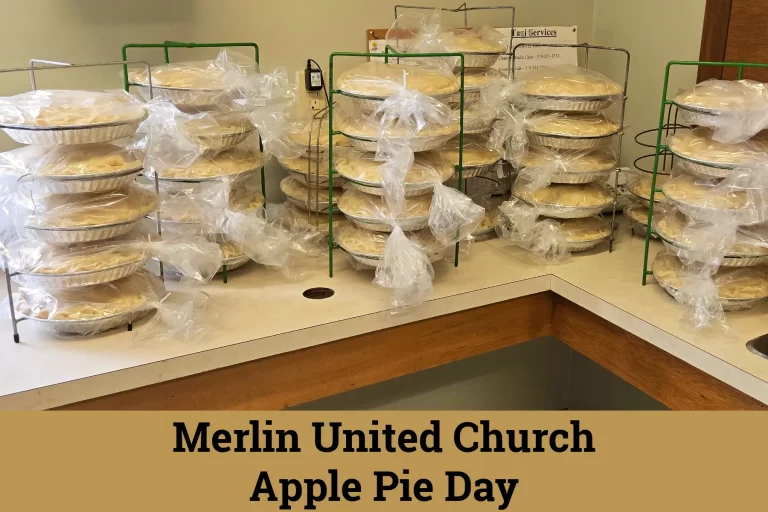 Merlin United Church Apple Pie Day on October 16